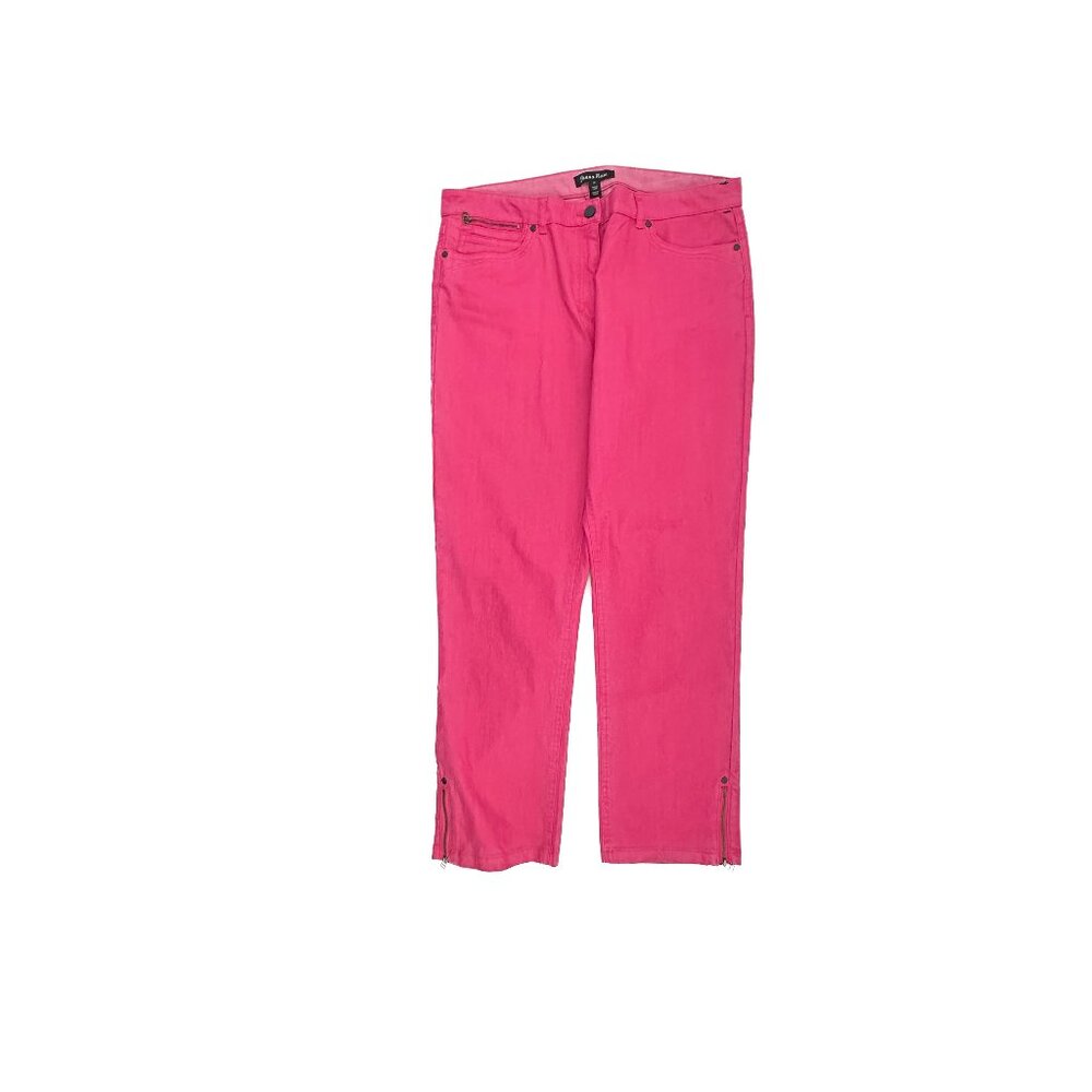 Jenna‎ Rose Straight Zipper Ankle Women's size 12 Pink Denim Jeans